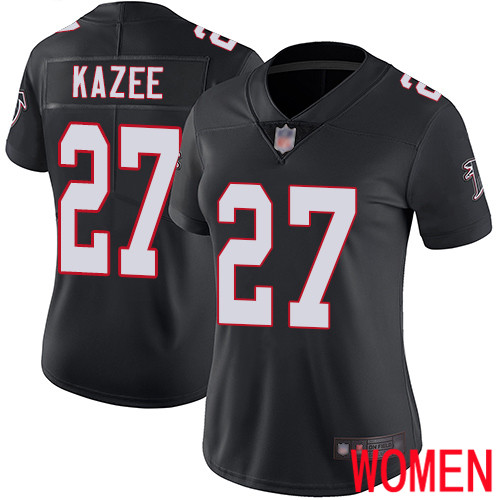 Atlanta Falcons Limited Black Women Damontae Kazee Alternate Jersey NFL Football #27 Vapor Untouchable->atlanta falcons->NFL Jersey